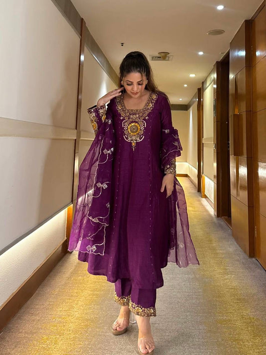 PREMIUM ANARKALI SUIT SET | 3 PIECE