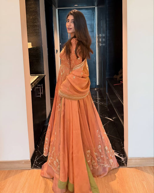 Star Georgette Slik Anarkali Suit With Skirt