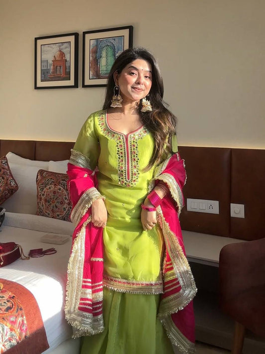 Saumya Neon Sharara Suit Set