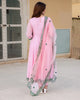 blush pink kota doria Anarkali suit set  TD-113