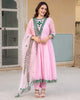 blush pink kota doria Anarkali suit set  TD-113