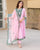 blush pink kota doria Anarkali suit set  TD-113
