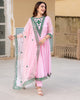 blush pink kota doria Anarkali suit set  TD-113