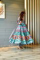 Sparkling Blue Georgette Gown With Dupatta WL7004