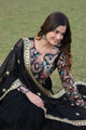 BLACK COLOUR PREMIUM READYMADE GOWN WITH DUPATTA SET-LC-1090