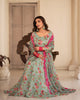 DESIGNER READYMADE GOWN AND Dupatta SINON FABRIC SUIT SET *TD-126*