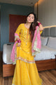 Yellow Sharara Suit Set
