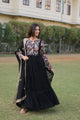 BLACK COLOUR PREMIUM READYMADE GOWN WITH DUPATTA SET-LC-1090