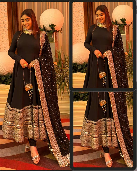 Avika Black Anarkali Suit Set 6090