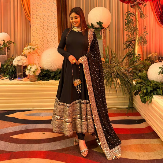 Avika Black Anarkali Suit Set 6090