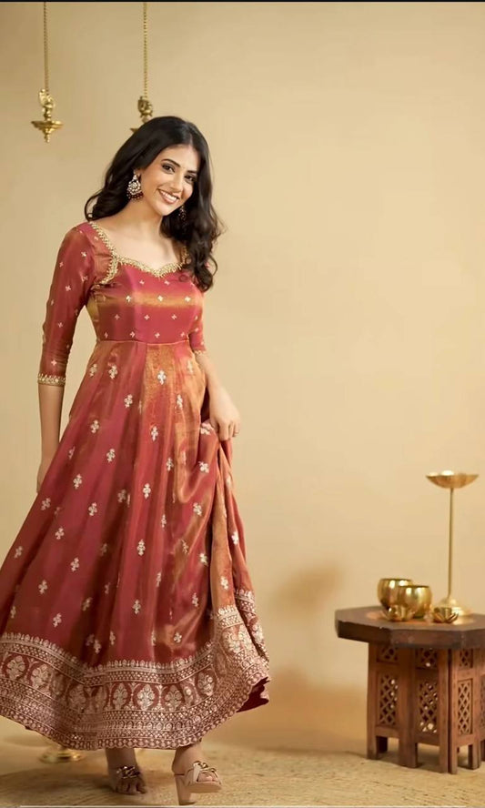 Radhika Cosmo Slik Anarkali Premium Suit Set
