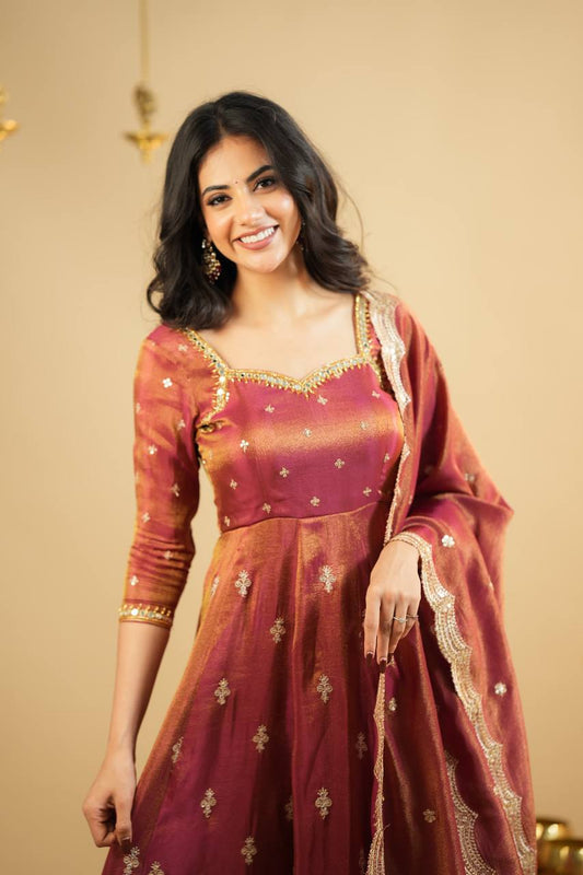 Radhika Cosmo Slik Anarkali Premium Suit Set