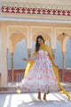 White Multi Anarkali Suit Set