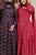 RANI & WINE EMBROIDERED GEORGETTE ANARKALI SUIT SET