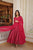 RANI & WINE EMBROIDERED GEORGETTE ANARKALI SUIT SET