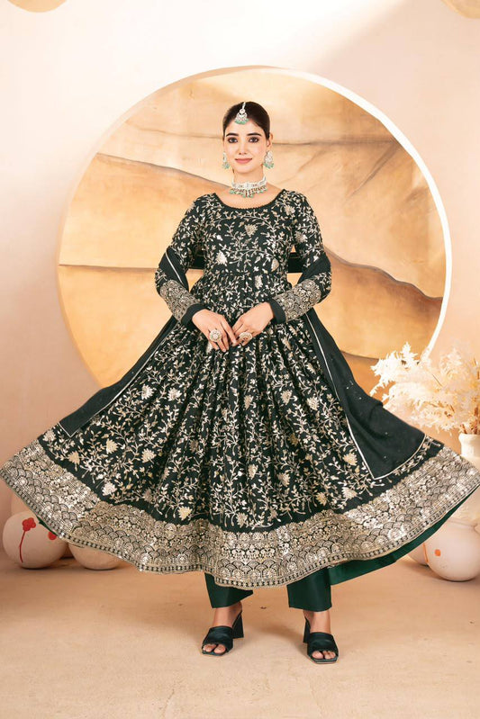 *PREMIUM*READYMADE*ANARKALI*SUIT*SET* *[3 PIS]*