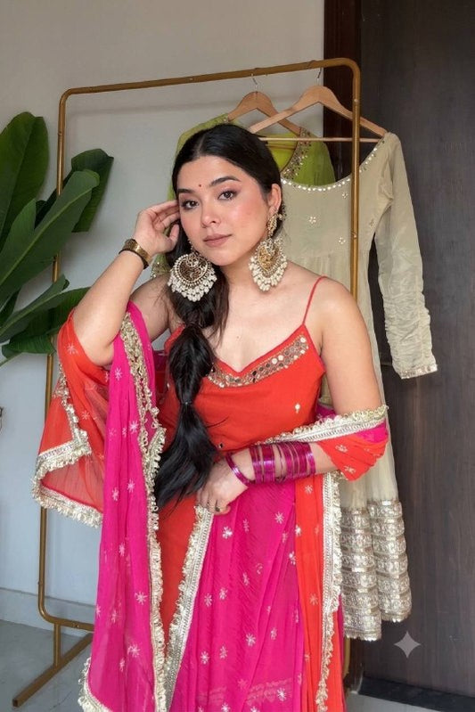 RANG-E-ROYALE BLOOMING LEHENGA SUIT SET