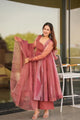 SALMON ORGANZA SUIT SET 1