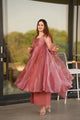 SALMON ORGANZA SUIT SET 1