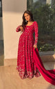 Simika's Gajri  Pink Premium Quality Anarkali Suit Set