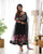 BLACK ORGANZA FLOWER DUPTTA SET