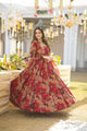 MALTI COLOUR  DIGITAL PRINTED ANARKALI SUIT SET-TD-123