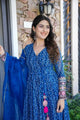 JASMINE BLUE EMBROIDERED GEORGETTE SUIT SET