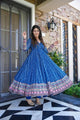 JASMINE BLUE EMBROIDERED GEORGETTE SUIT SET