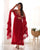 NAIRA CUT RED EMBROIDERY KURTA SET