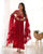 NAIRA CUT RED EMBROIDERY KURTA SET