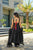 EMBELLISHED BLACK CHANDERI SUIT SET