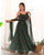 CHIFFON GREEN COLOUR BANDHEJ ANARKALI SUIT SET