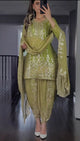 New Designer Party Wear Look Top ,Dhoti Salwar And Dupatta NF-1148
