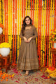 CHOCLATE STAR EMBROIDERED GEORGETTE SUIT SET TD-120