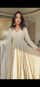 Lucknowi Sequins Work Gown pent and duptta suit set