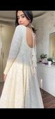 Lucknowi Sequins Work Gown pent and duptta suit set