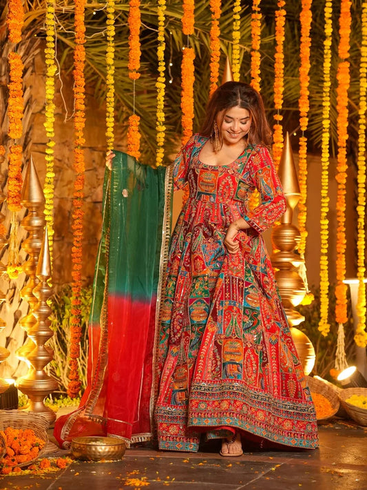 Rangshaa Heavy Embroidered Maxi Set 6131