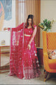 RED MOROON NET LEHENGA CHOLI SET WL- 3010