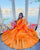 MARIGOLD ORANGE GEORGETTE SUIT SET