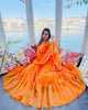 MARIGOLD ORANGE GEORGETTE SUIT SET