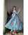 ANISKA SKY BLUE FLORAL PRINT ORGANZA SUIT SET