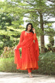 KESHVI'S ORANGE COLOURED ANARKALI SUIT SET - 05
