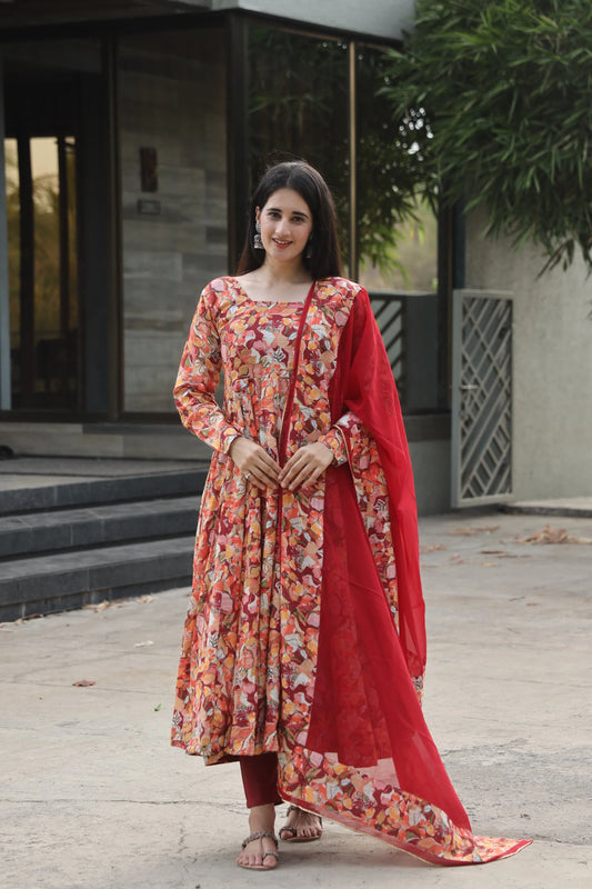 CHARMI'S MULTI COLOURED ANARKALI SUIT SET