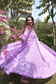 Bufani Vedika's Purple Coloured Premium Quality Anarkali Suit Set