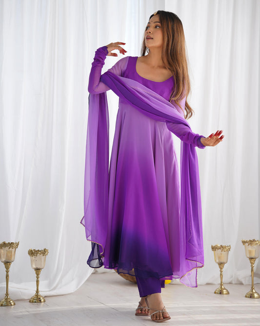 Purple Kurta Set