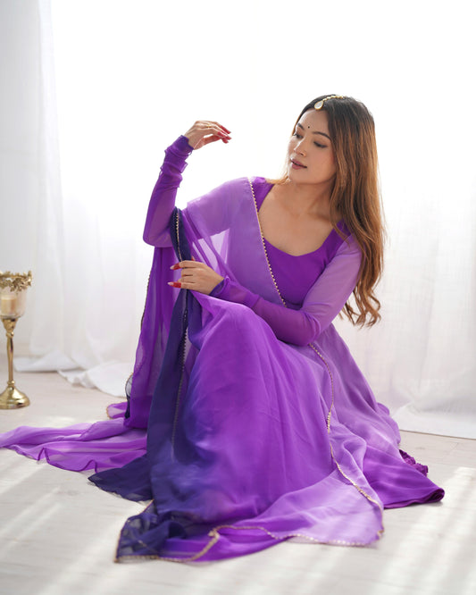 Purple Kurta Set