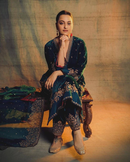 Sona Velvet Royal Elegant Suit Set