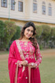 PINK COLOUR PREMIUM READYMADE GOWN WITH DUPATTA SET-LC-1090