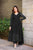BLACK GEORGETTE EMBROIDERED SUIT SET TD-107