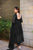 BLACK GEORGETTE EMBROIDERED SUIT SET TD-107